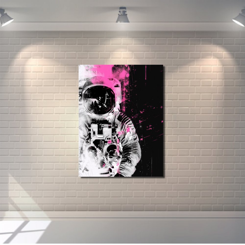 Pink Astronaut Canvas Print