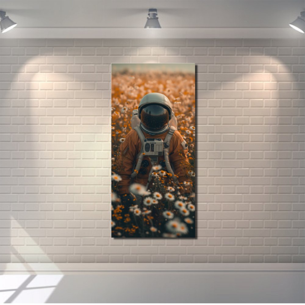 Astronaut In Cannabis Field Art Print