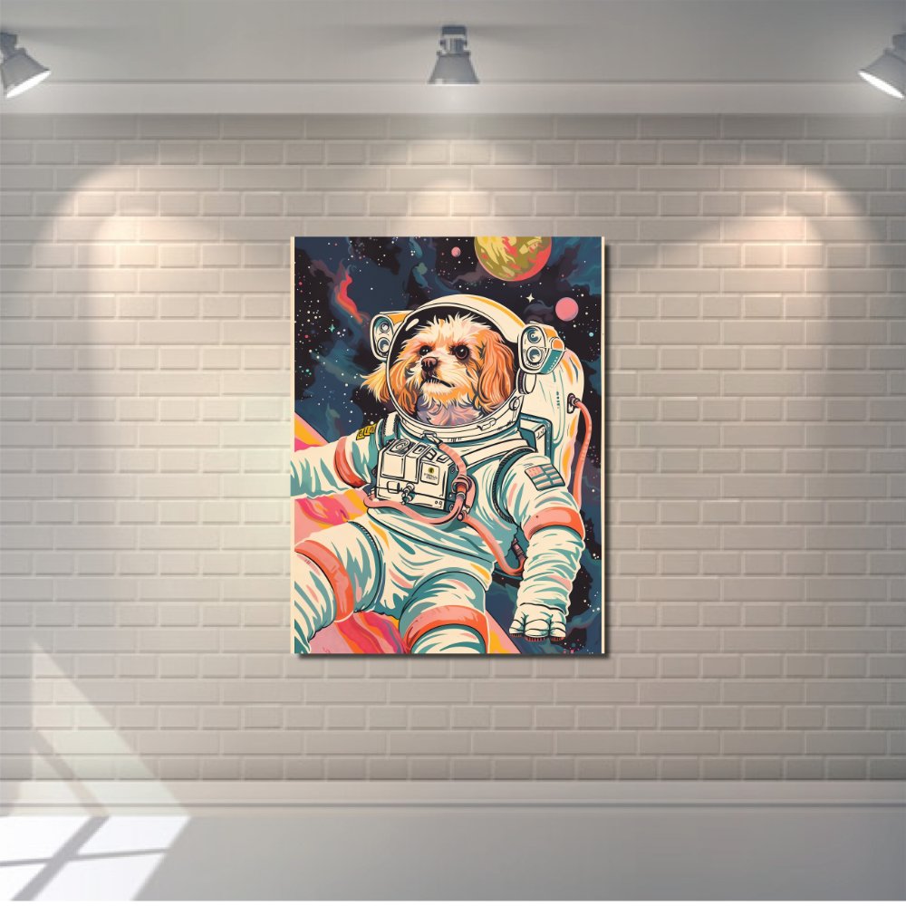 Out of This World Astronaut Dog Wall Art