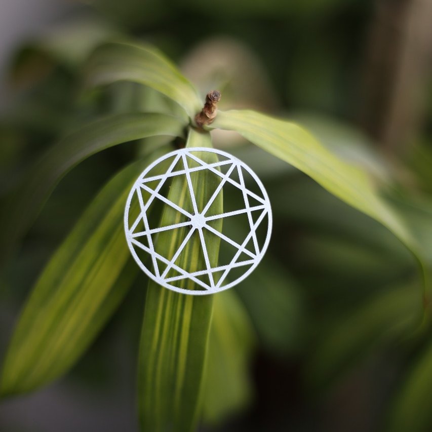 Round 3 Metal Brooch