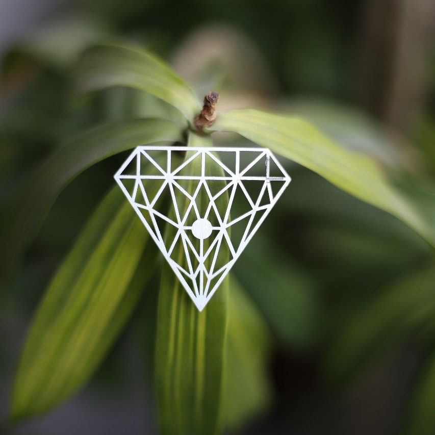 Triangle 2 Metal Brooch