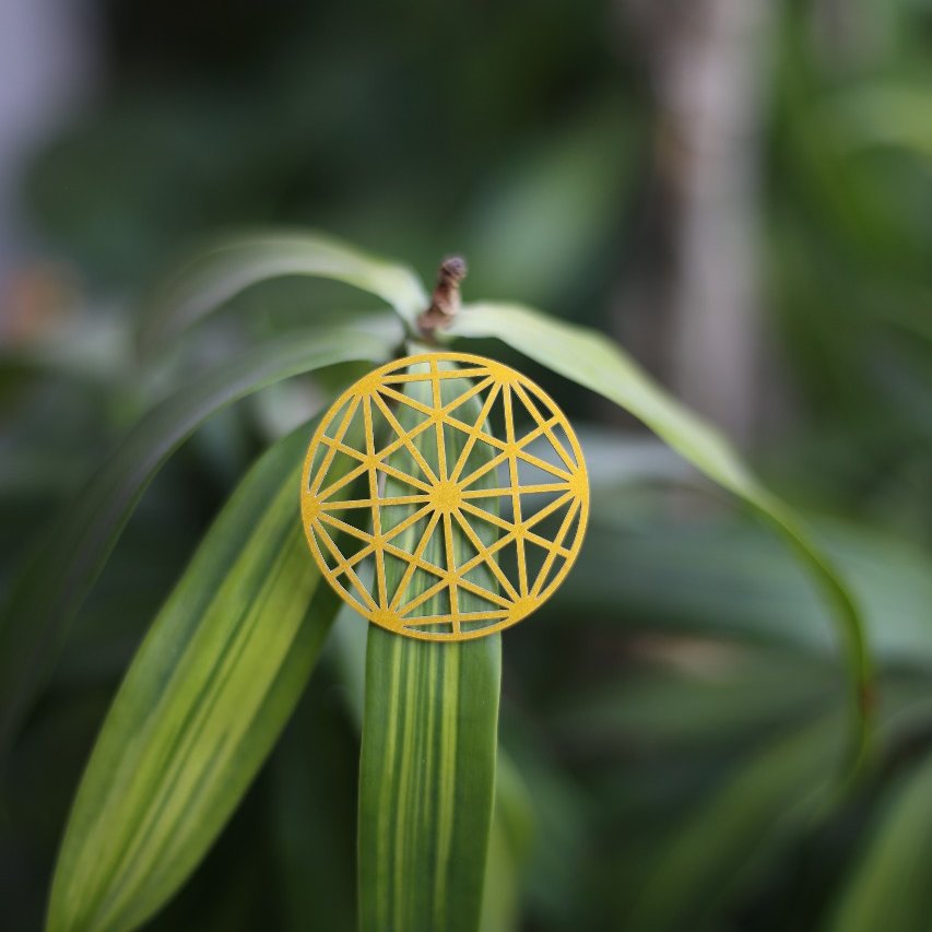 Round 2 Metal Brooch