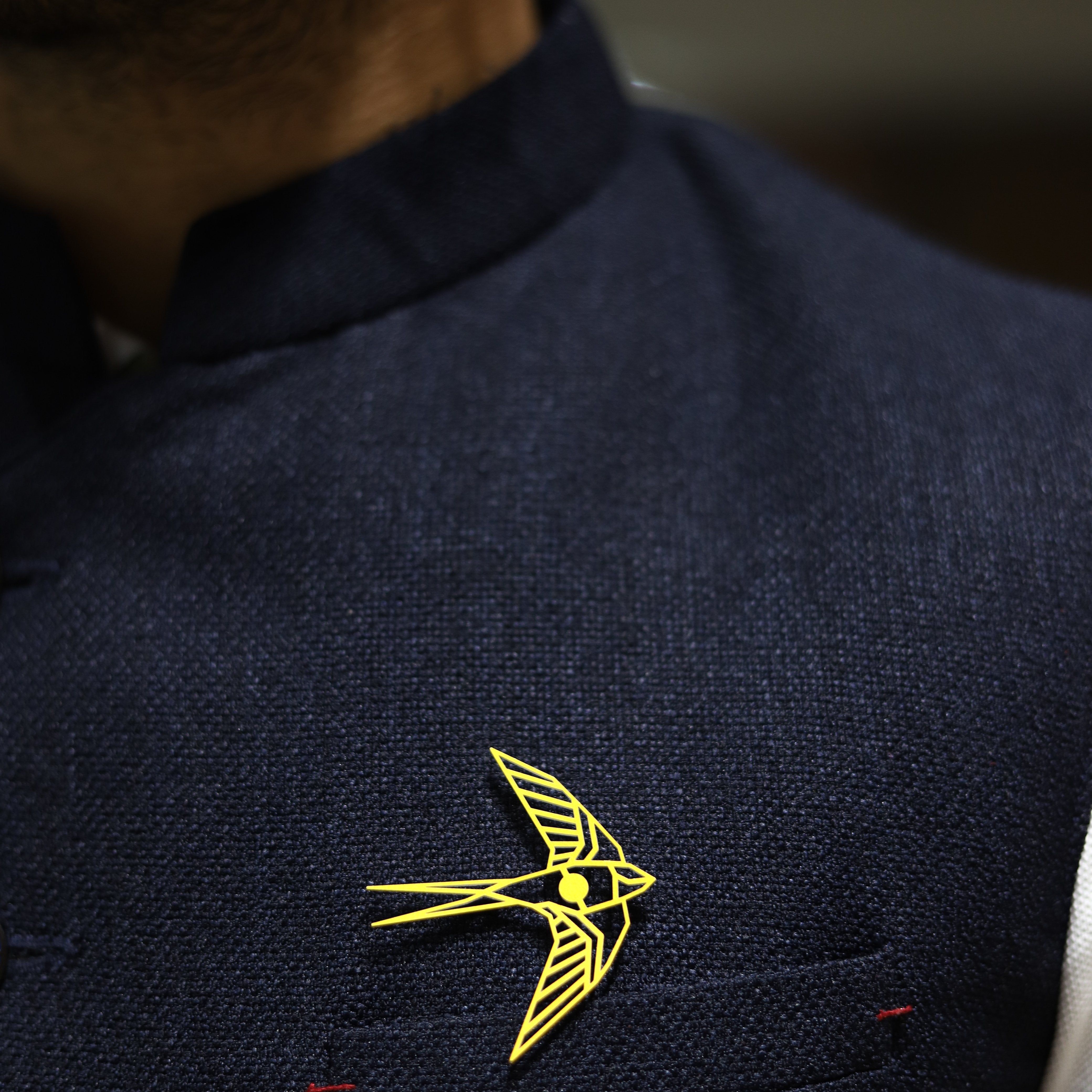 Flying Bird Metal Brooch