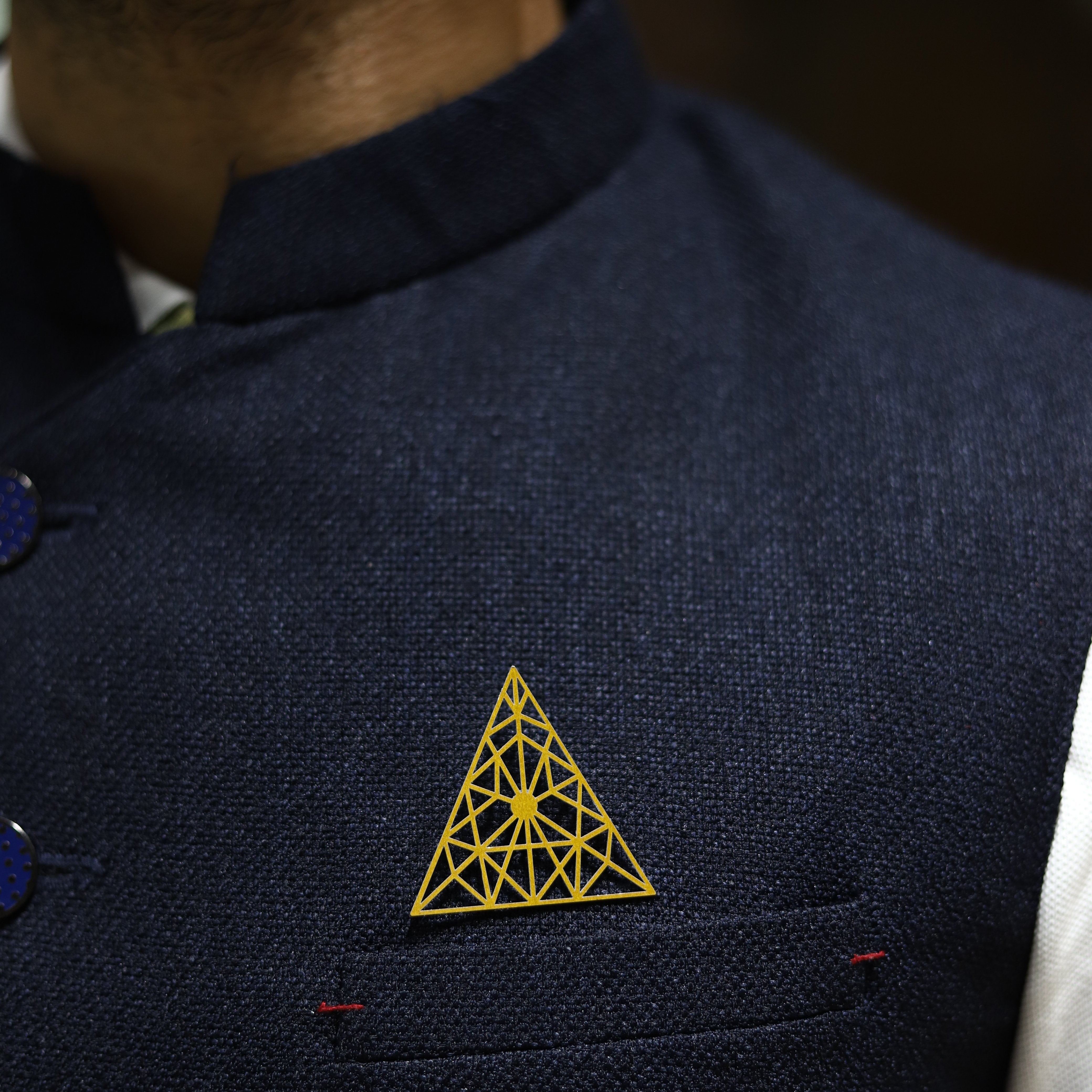 Triangle Metal Brooch