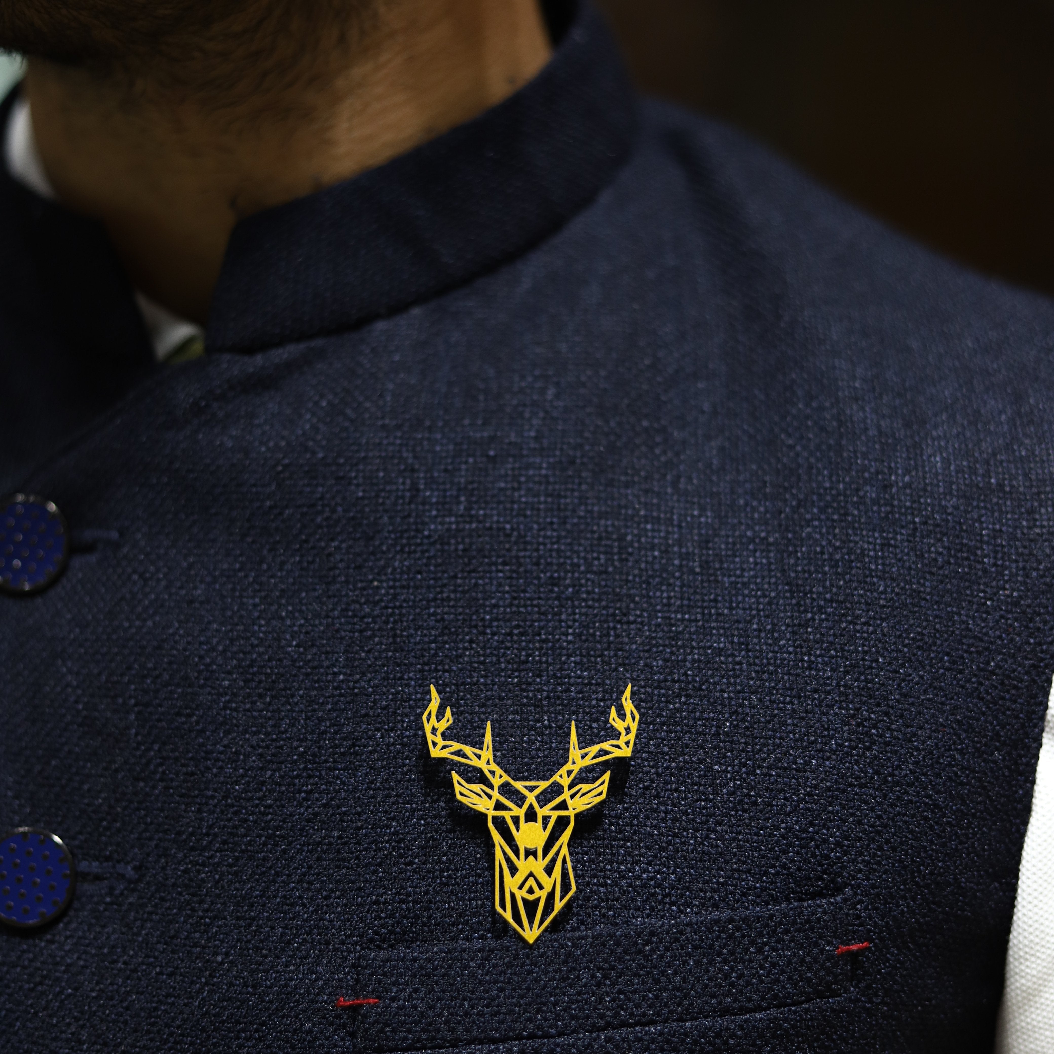 Reindeer Metal Brooch