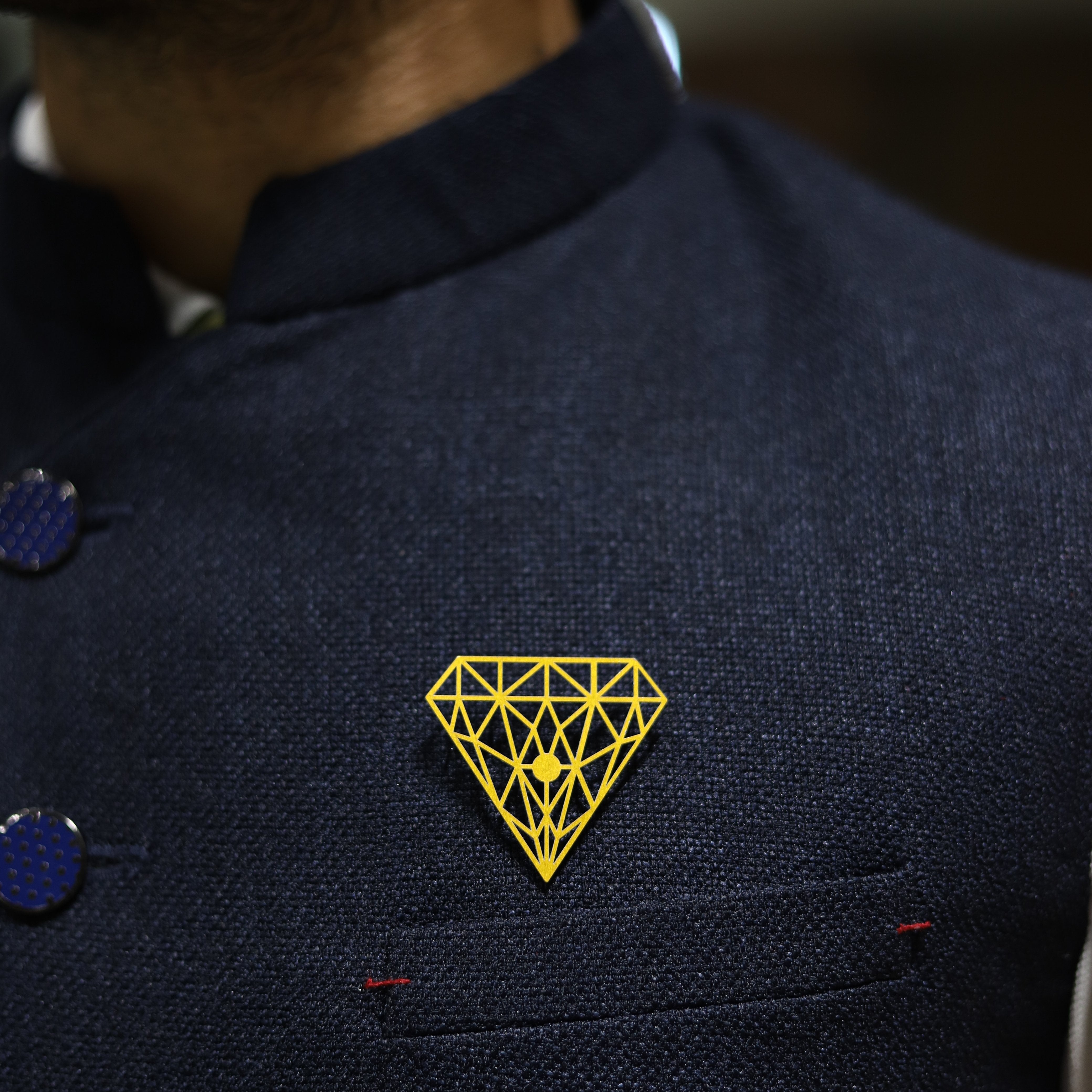 Triangle 2 Metal Brooch