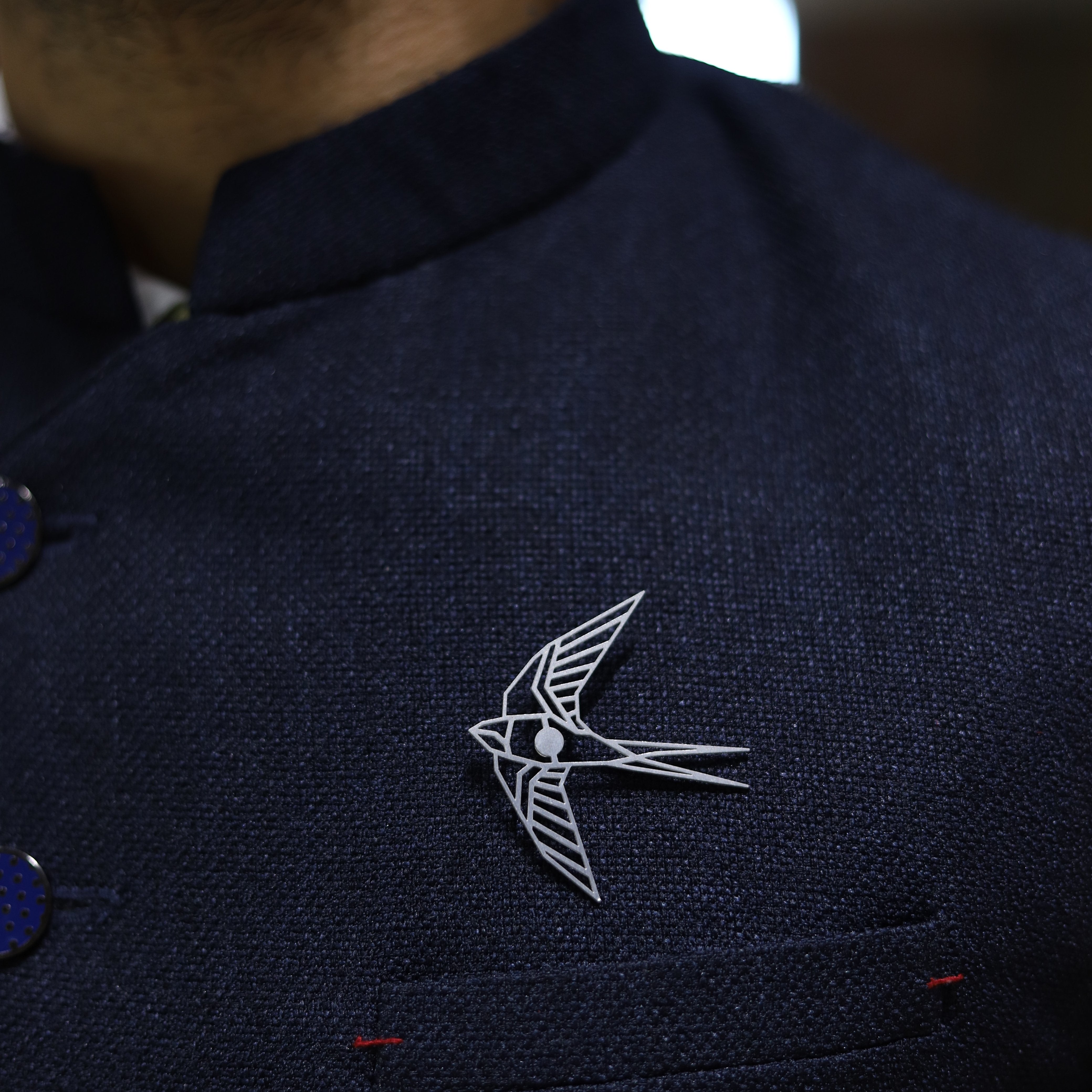 Flying Bird Metal Brooch