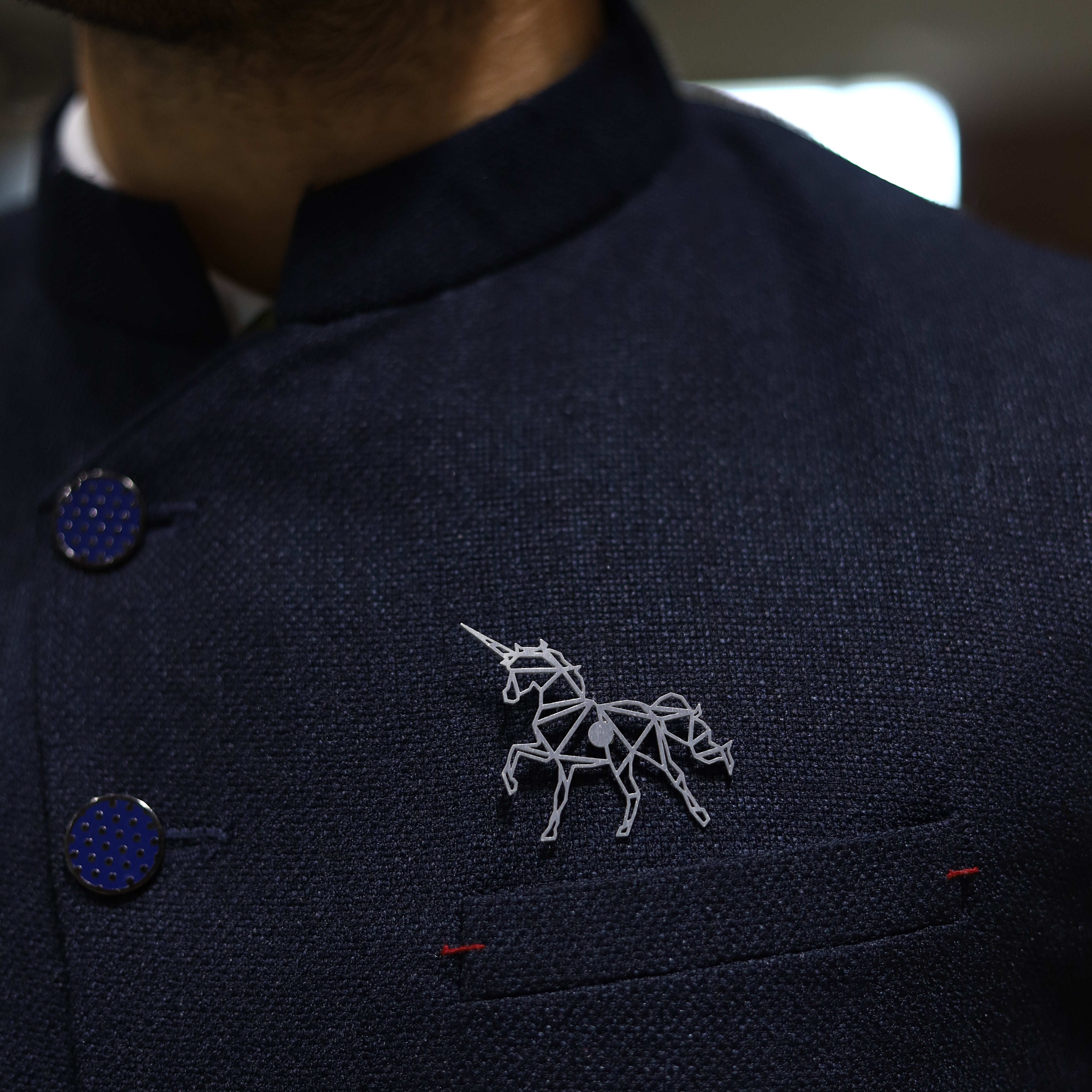 Unicorn Metal Brooch