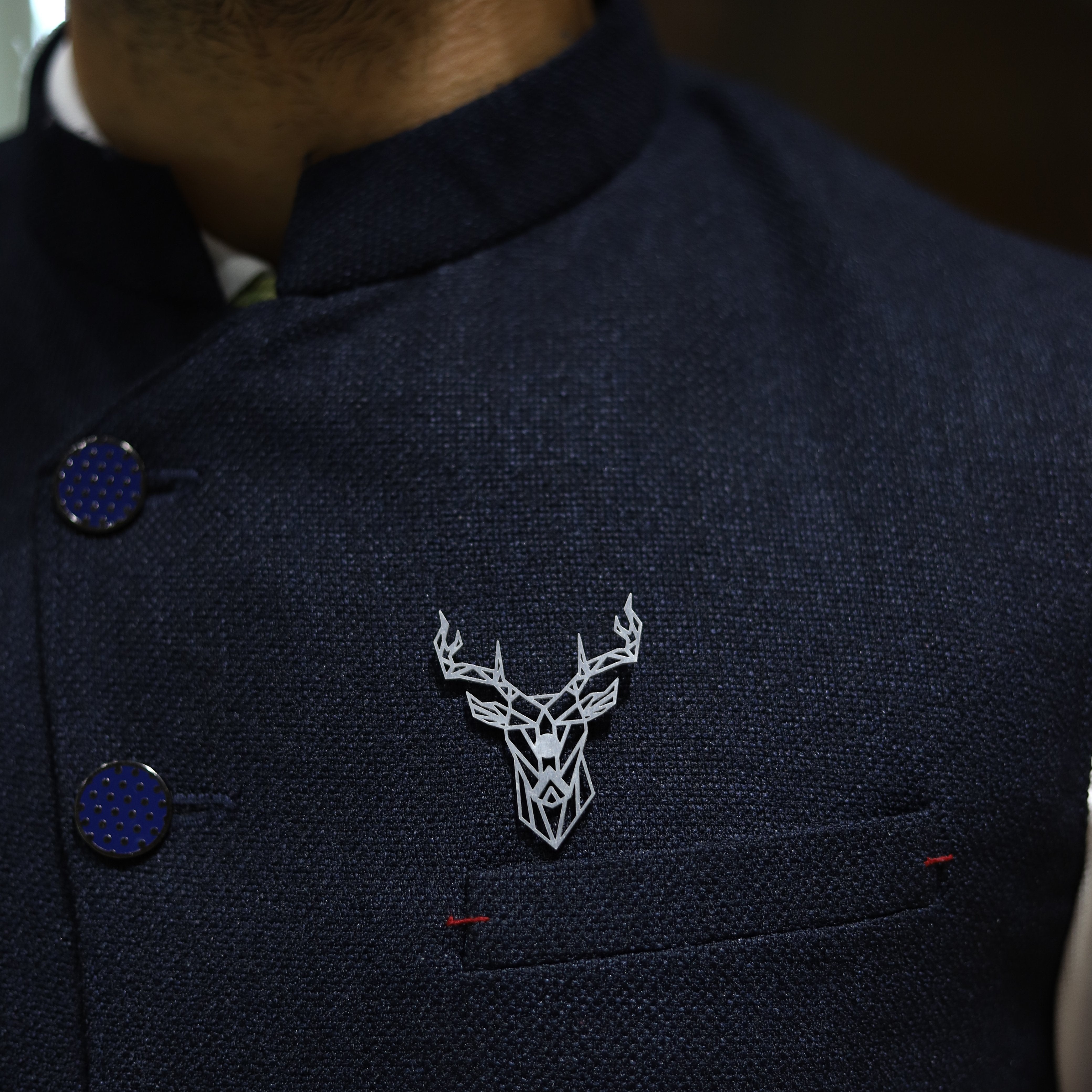 Reindeer Metal Brooch