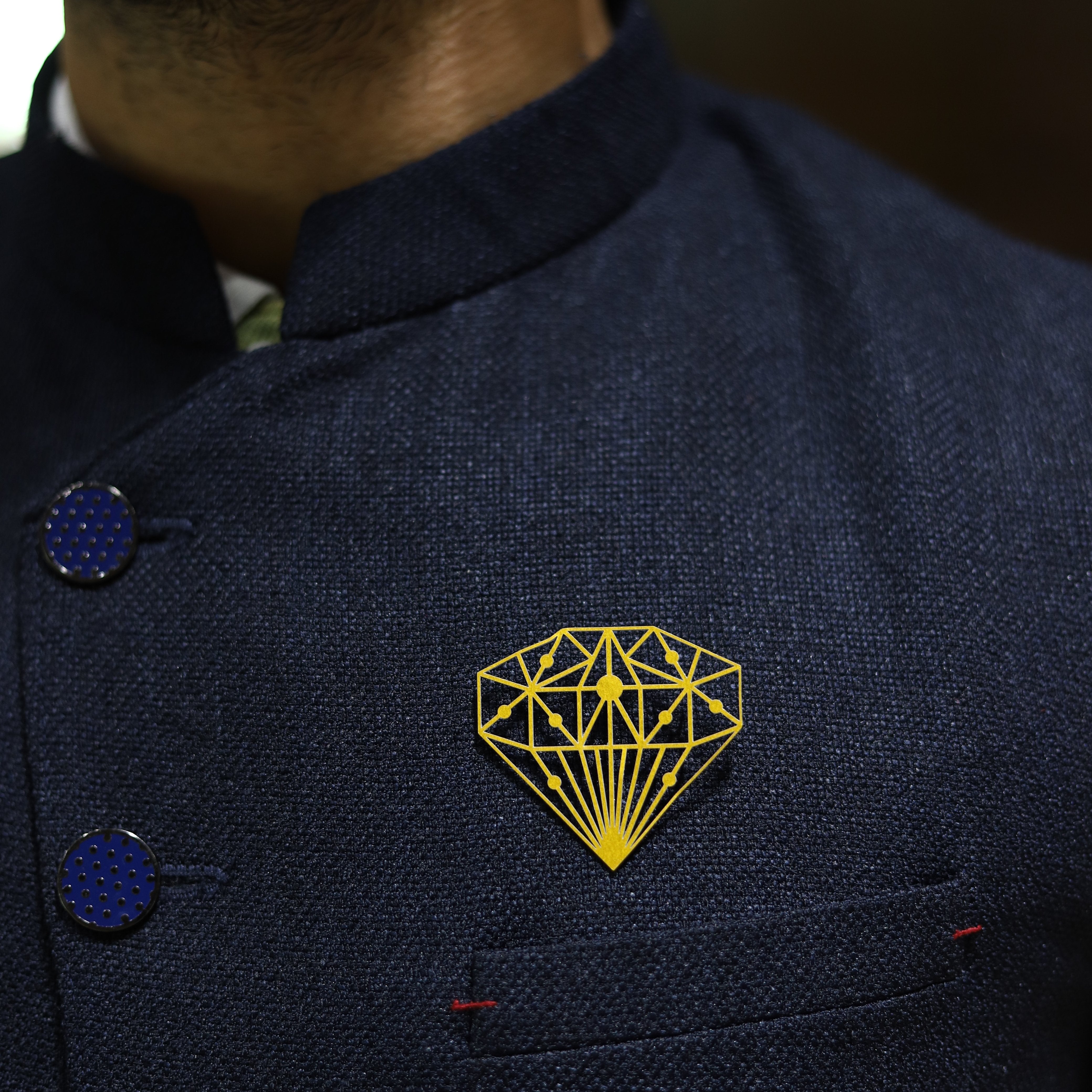 Diamond Metal Brooch