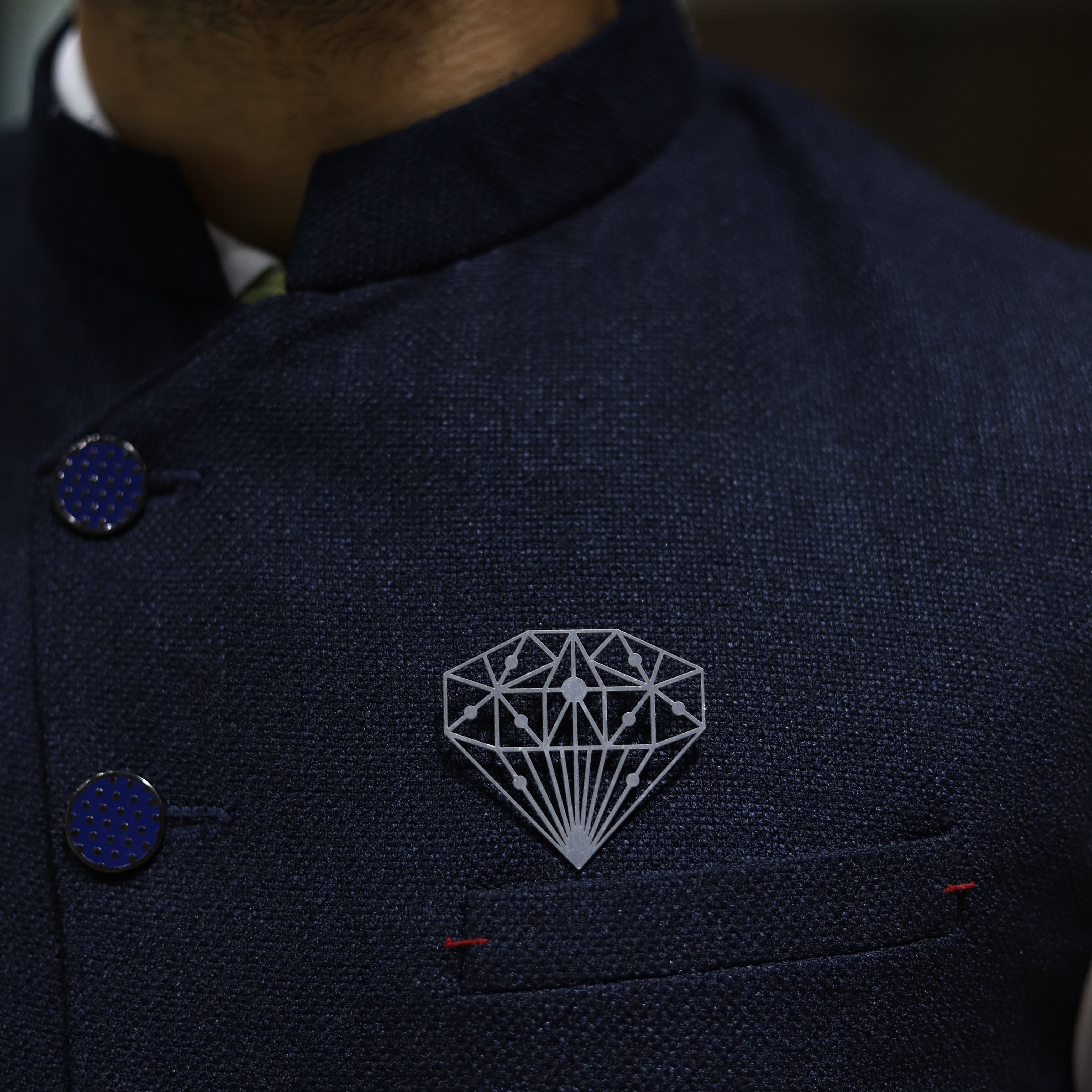 Diamond Metal Brooch