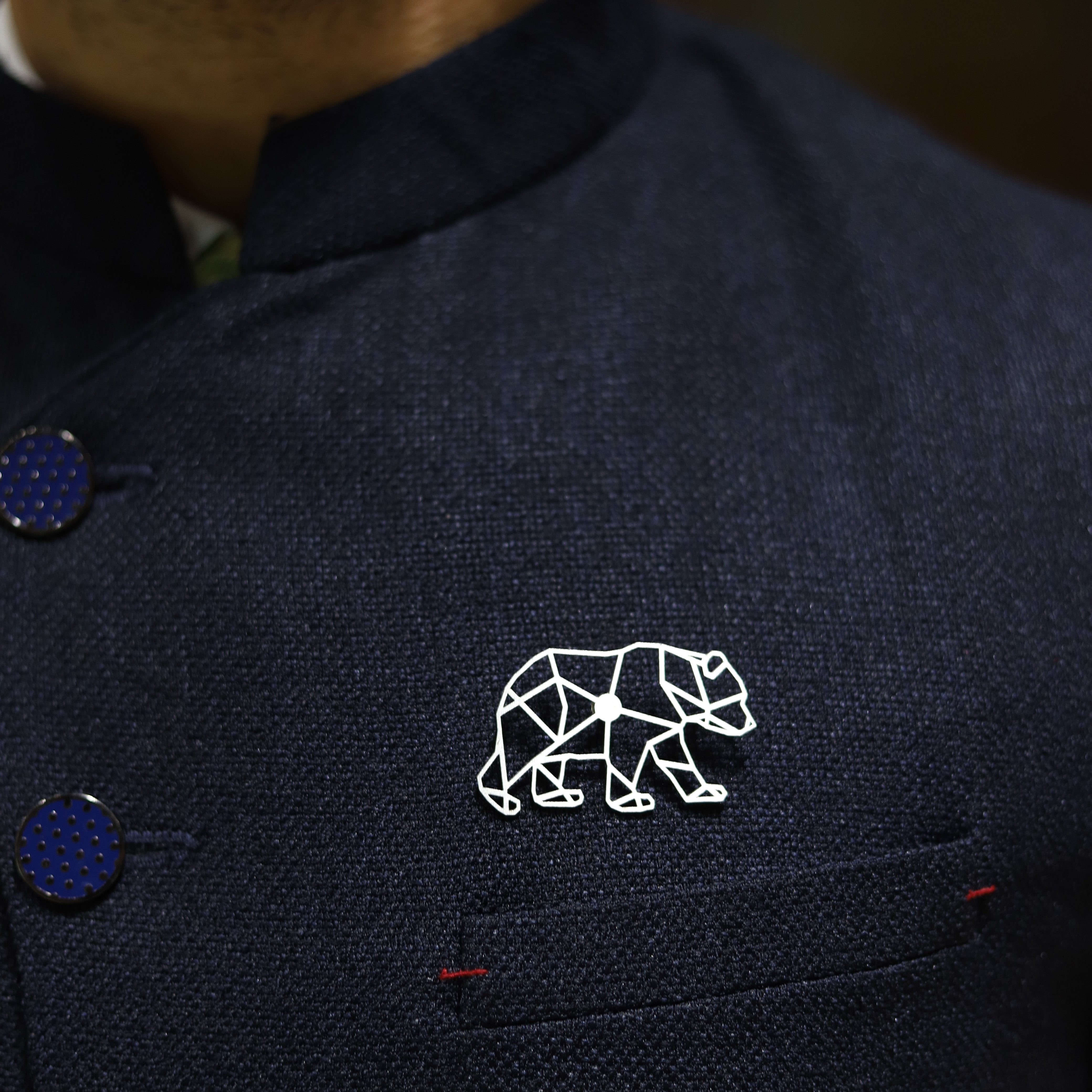 Panda 2 Metal Brooch