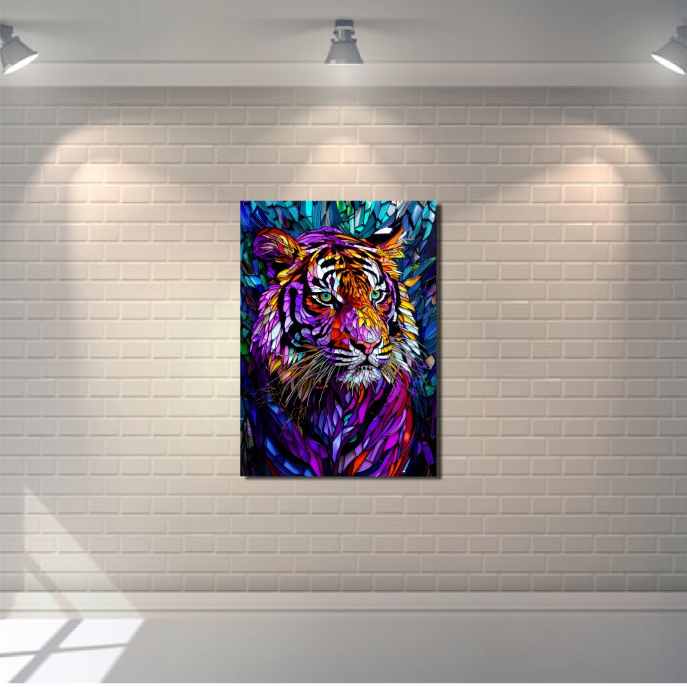 Stained Glass Tiger Jigsaw Puzzle