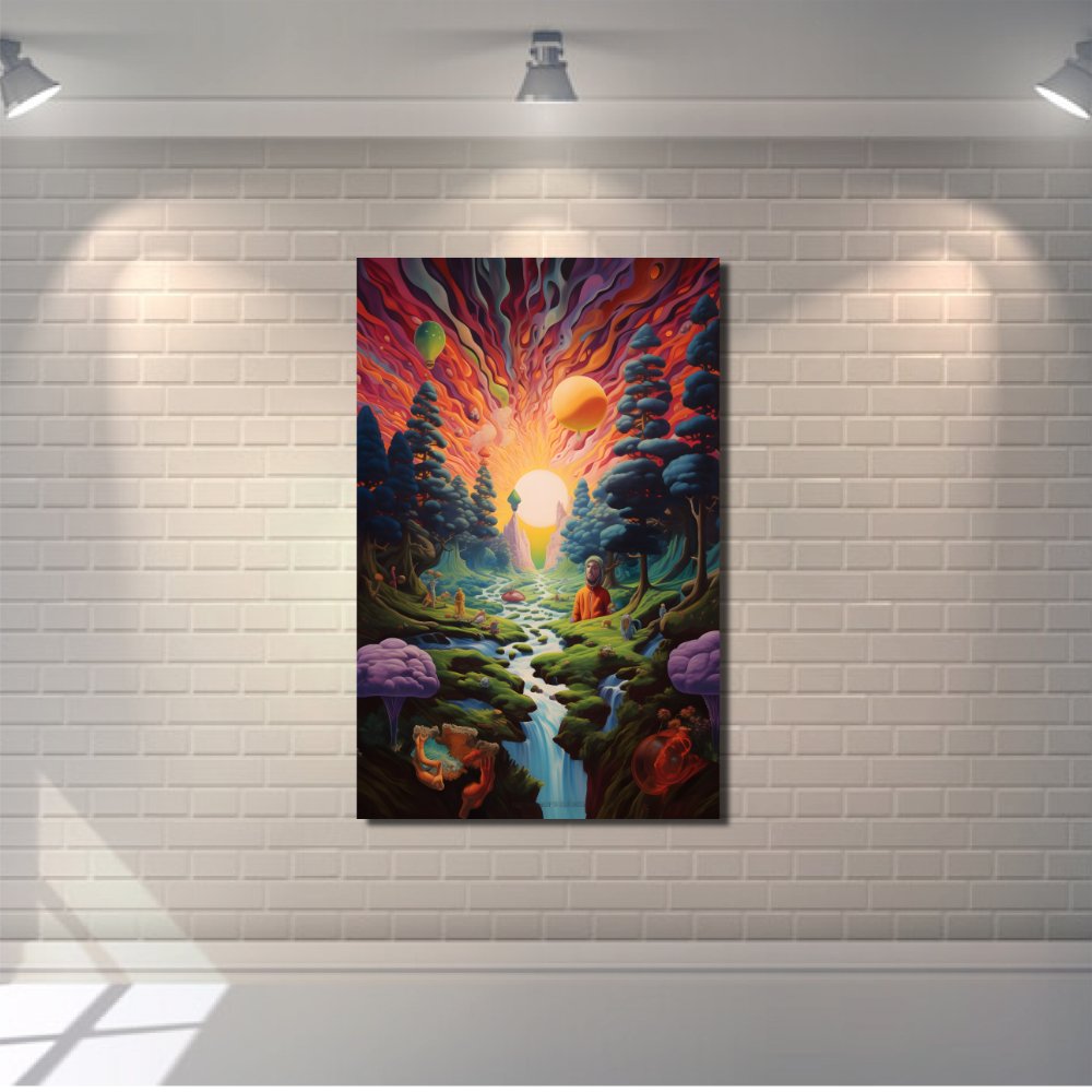 Psychedelic Sunrise Canvas Print