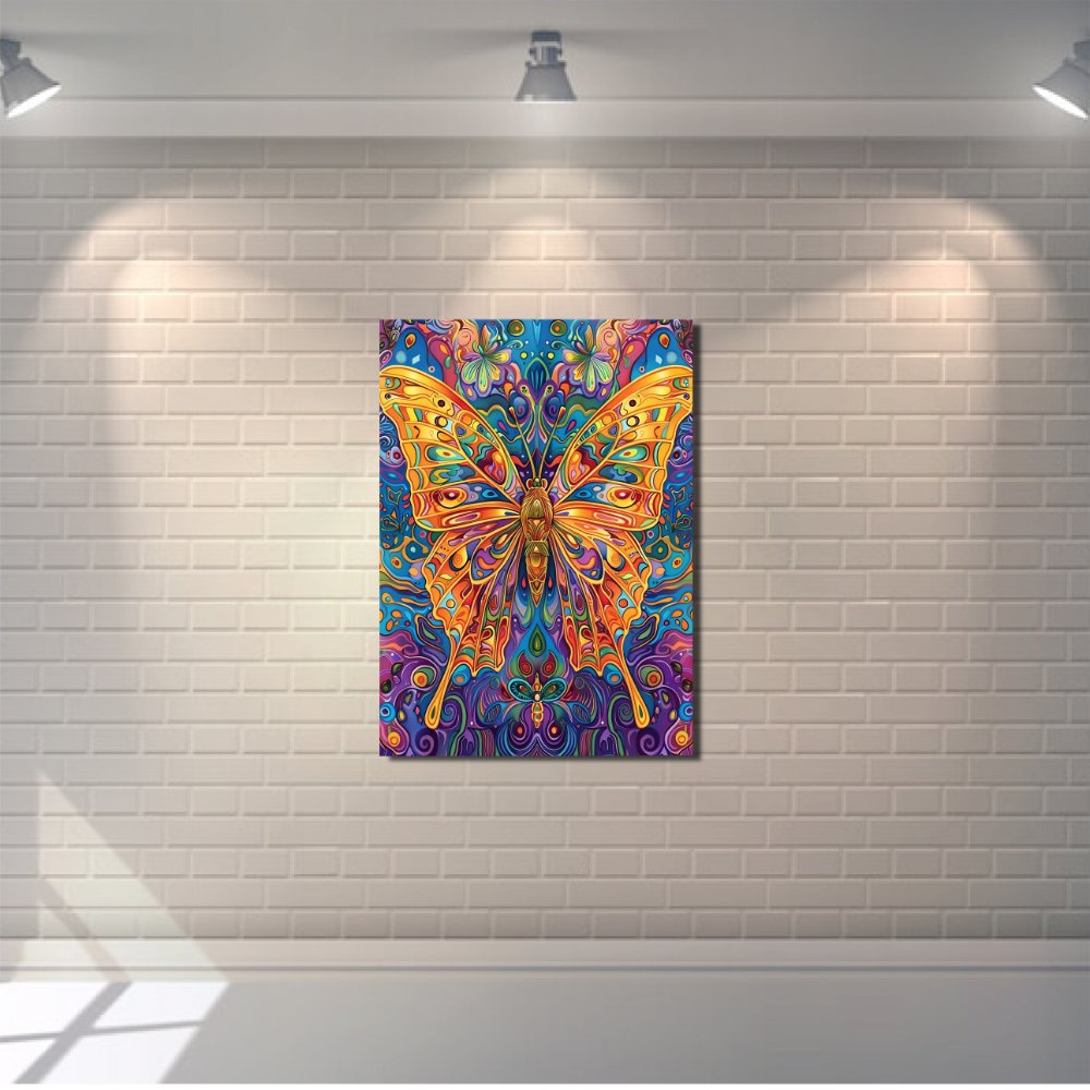 Butterfly Psychedelic Canvas Print