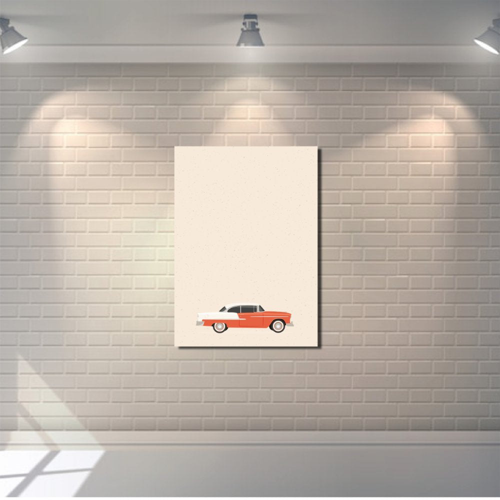 Classic Car Minimal Red